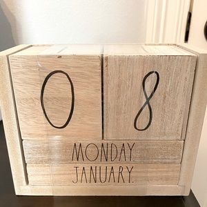 Rae Dunn Wood Block Calendar NEW!